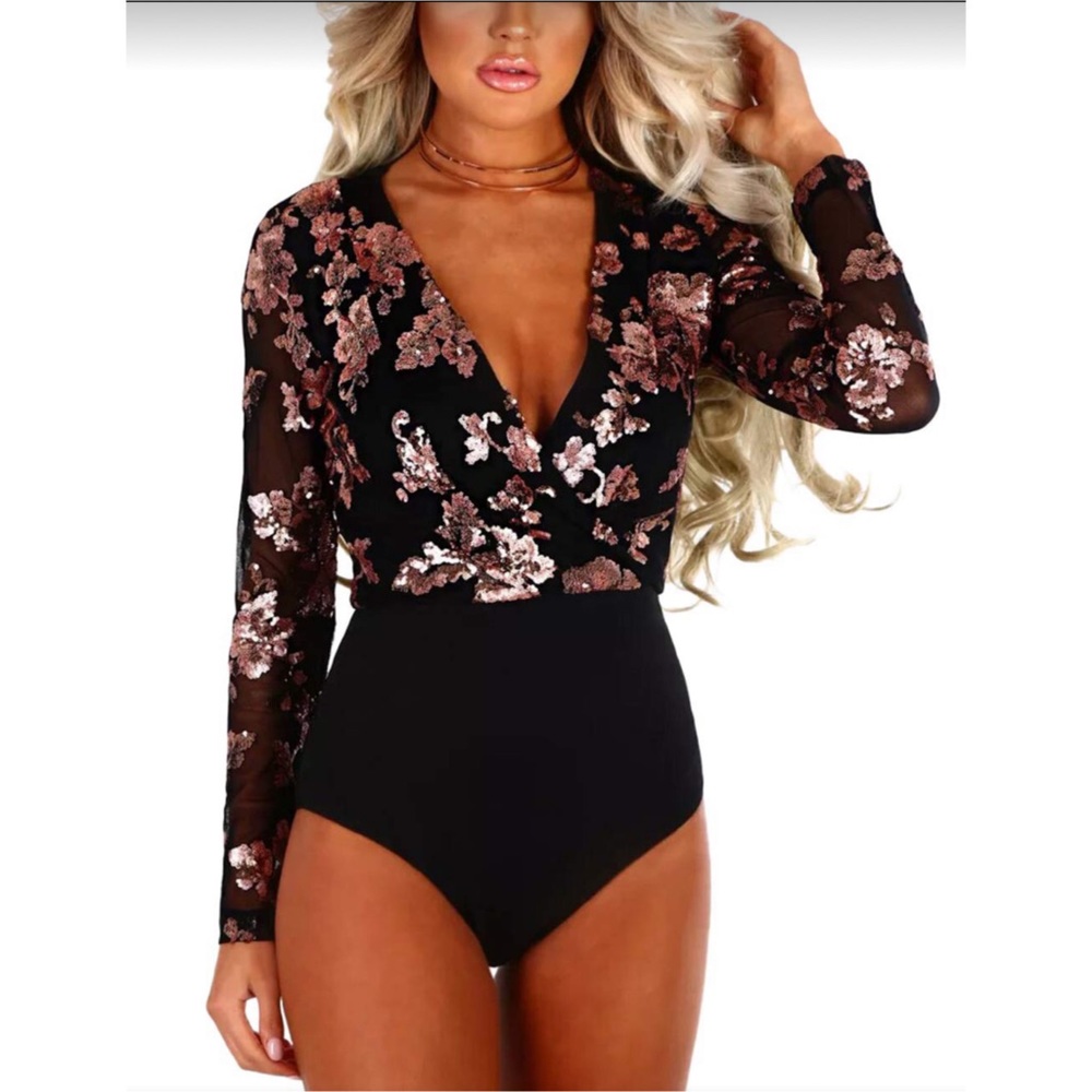 Sequined bodysuit